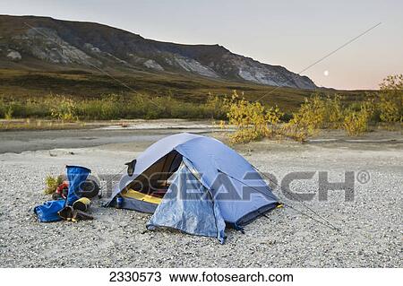 A tent set up with a view of the brooks range gates of the arctic national park northwestern alaska; Alaska united states of america View Large Photo Image Stock Image - A tent set up with a view of the brooks range gates of the arctic national park northwestern alaska; Alaska united states of america. Fotosearch