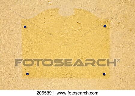 A Wall With Outline Of A Sign View Large Photo Image Stock Image - A Wall With Outline Of A Sign. Fotosearch