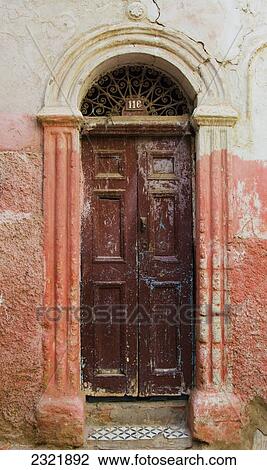 A Weathered Wooden Door And Doorframe With Old Painted Walls; Casablanca Morocco View Large Photo Image Stock Image - A Weathered Wooden Door And Doorframe With Old Painted Walls; Casablanca Morocco. Fotosearch