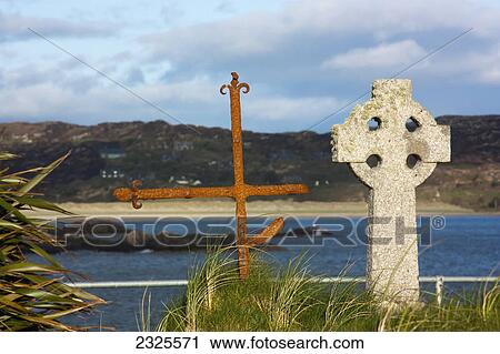 Abbey island graveyard with lambs head in the background; County kerry ireland View Large Photo Image Stock Image - Abbey island graveyard with lambs head in the background; County kerry ireland. Fotosearch