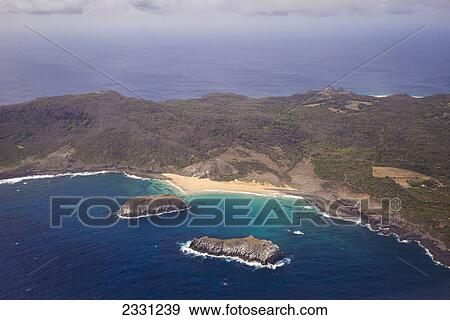 Aerial view of the coastline; Praia do leao fernando de noronha pernambuco brazil View Large Photo Image Stock Photo - Aerial view of the coastline; Praia do leao fernando de noronha pernambuco brazil. Fotosearch