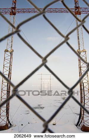 Airport Approach Towers And Chain Link Fence, Victoria International Airport Near Sidney, Bc, Canada View Large Photo Image Stock Photo - Airport Approach Towers And Chain Link Fence, Victoria International Airport Near Sidney, Bc, Canada. Fotosearch