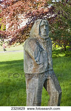 Stock Photo - An old and weathered statue at avondale house near rathdrum; County wicklow ireland. Fotosearch