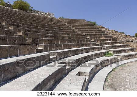 An outdoor amphitheatre against a blue sky; Soli cyprus View Large Photo Image Picture - An outdoor amphitheatre against a blue sky; Soli cyprus. Fotosearch