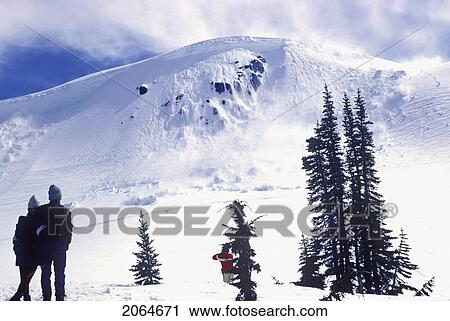 Stock Image - Archival Image Of Avalanche, Whistler, British Columbia, Canada. Fotosearch