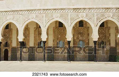 Archways And Pillars Of A Building; Casablanca Morocco View Large Photo Image Stock Image - Archways And Pillars Of A Building; Casablanca Morocco. Fotosearch