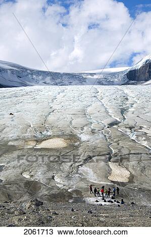 Stock Image - Athabasca Glacier, Columbia Icefield, Jasper National Park, Alberta, Canada. Fotosearch