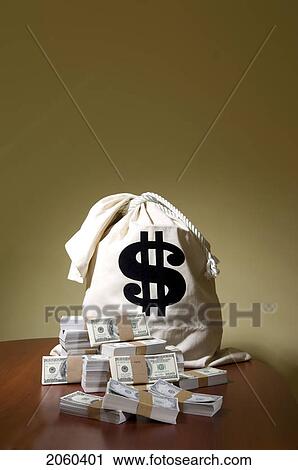 Stock Photography - Bag Of Money. Fotosearch - Search Stock Photos, Pictures, Prints, Images, and Photo Clip Art