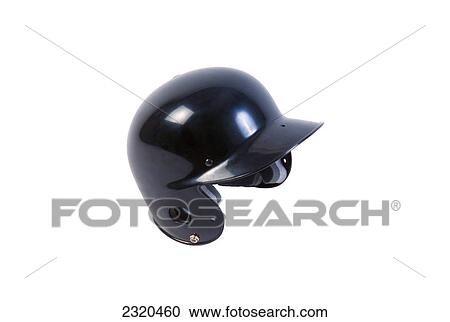 Stock Image - Baseball Batting Helmet On A White Background. Fotosearch
