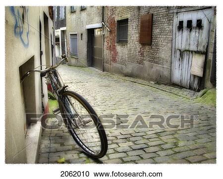 Bike In Street - Geraardsbergen - Belgium View Large Photo Image Stock Image - Bike In Street - Geraardsbergen - Belgium. Fotosearch