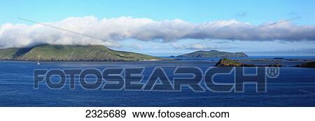 Stock Photo - Blasket sound and blasket islands; County kerry ireland. Fotosearch