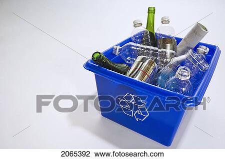 Stock Image - Blue Box Recycling.. Fotosearch