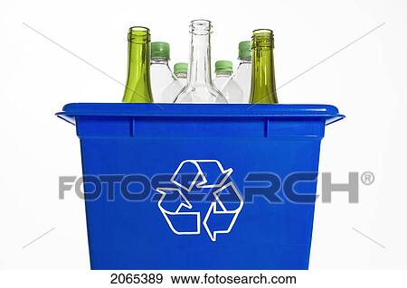 Blue Box Recycling. View Large Photo Image Stock Photo - Blue Box Recycling.. Fotosearch