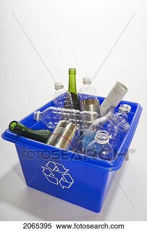 Blue Box Recycling. View Large Photo Image Stock Photography - Blue Box Recycling.. Fotosearch