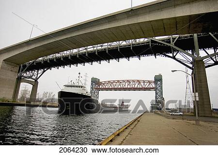 Bulk Carrier Entering The Burlington Canal View Large Photo Image Stock Image - Bulk Carrier Entering The Burlington Canal. Fotosearch
