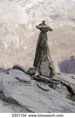 Cairn in the pennine alps; Switzerland View Large Photo Image Picture - Cairn in the pennine alps; Switzerland. Fotosearch