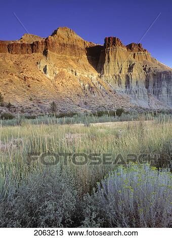 Castle Rock, John Day Fossil Beds National Monument, Oregon Usa View Large Photo Image Stock Image - Castle Rock, John Day Fossil Beds National Monument, Oregon Usa. Fotosearch