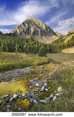 Stock Photo - Chester Lake - Spray Valley Provincial Park - Kananaskis Country, Alberta, Canada. Fotosearch
