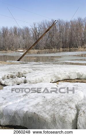 Chunks Of Spring Ice On The Red River, Rural Manitoba View Large Photo Image Stock Photo - Chunks Of Spring Ice On The Red River, Rural Manitoba. Fotosearch