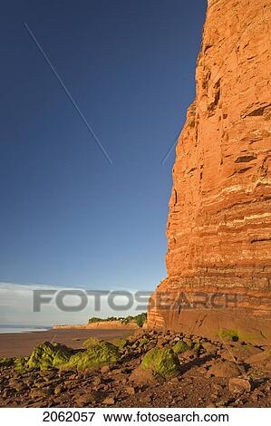 Stock Photo - Cliffs Along Blomidon Provincial Park, Nova Scotia, Canada. Fotosearch