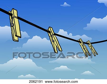 Clothespins On Clothesline View Large Photo Image Stock Image - Clothespins On Clothesline. Fotosearch