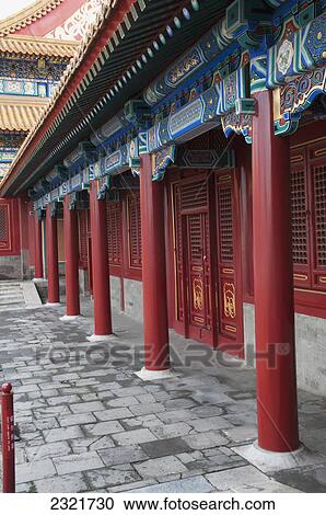 Colourful And Ornate Building With Chinese Architecture; Forbidden City Beijing China View Large Photo Image Stock Image - Colourful And Ornate Building With Chinese Architecture; Forbidden City Beijing China. Fotosearch