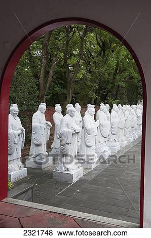 Confucius Statues At A Shrine; Nagasaki Japan View Large Photo Image Stock Photo - Confucius Statues At A Shrine; Nagasaki Japan. Fotosearch