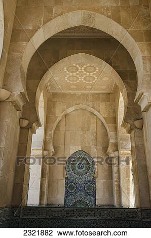 Decorative Arches In The Hassam Ii Mosque; Casablanca Morocco View Large Photo Image Stock Image - Decorative Arches In The Hassam Ii Mosque; Casablanca Morocco. Fotosearch