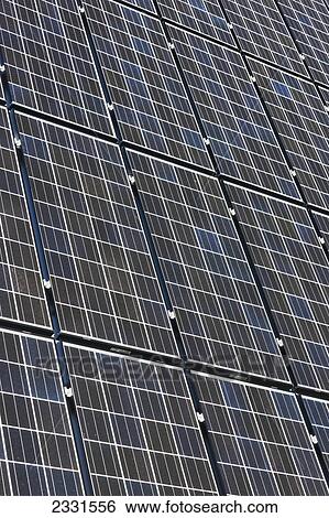 Stock Photograph - Detail of a photovoltaic solar panel army core of engineers chena lakes flood control project visitors centre; Fairbanks alaska united states of america. Fotosearch