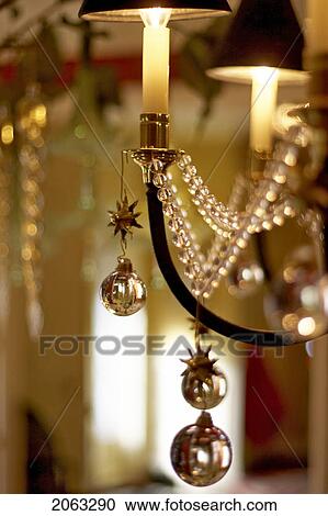 Stock Image - Detail Of Decorated Chandelier, Canada, Ontario. Fotosearch