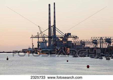 Dublin harbour and power station; Dublin city county dublin ireland View Large Photo Image Stock Image - Dublin harbour and power station; Dublin city county dublin ireland. Fotosearch