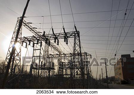 Picture - Electrical Substation; Canada, Ontario. Fotosearch