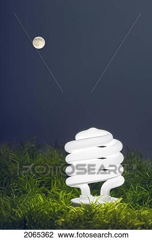 Energy-Saving Light Bulb And Full Moon. View Large Photo Image Stock Image - Energy-Saving Light Bulb And Full Moon.. Fotosearch