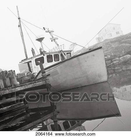 Picture - Fishing Boat, Peggy's Cove, Nova Scotia.. Fotosearch