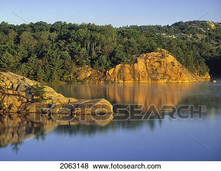 Stock Photo - George Lake, Killarney Prov. Park, Ontario, Canada. Fotosearch