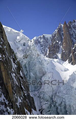Glacier And Rock, Chamonix, France View Large Photo Image Stock Photo - Glacier And Rock, Chamonix, France. Fotosearch