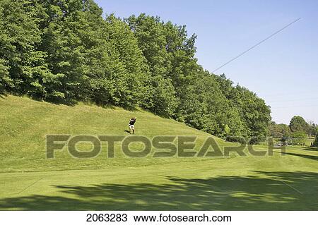 Golfer Swinging From The Rough Of A Golf Course, Canada, Ontario, Burlington View Large Photo Image Stock Image - Golfer Swinging From The Rough Of A Golf Course, Canada, Ontario, Burlington. Fotosearch