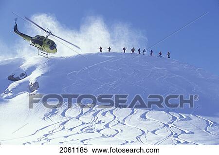 Stock Photography - Heliskiing, Whistler, Bc, Canada. Fotosearch