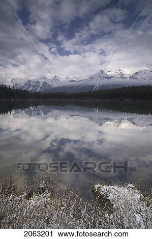 Herbert Lake And The Bow Range, Banff National Park, Alberta, Canada View Large Photo Image Stock Image - Herbert Lake And The Bow Range, Banff National Park, Alberta, Canada. Fotosearch
