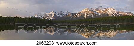 Herbert Lake And The Bow Range, Banff National Park, Alberta, Canada View Large Photo Image Stock Image - Herbert Lake And The Bow Range, Banff National Park, Alberta, Canada. Fotosearch