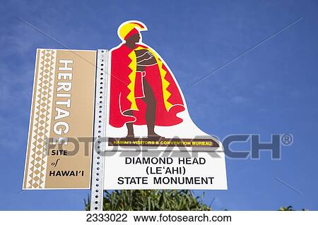 Heritage sign for the diamond head state monument; Honolulu oahu hawaii united states of america View Large Photo Image Stock Image - Heritage sign for the diamond head state monument; Honolulu oahu hawaii united states of america. Fotosearch