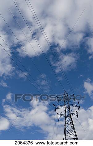 High-Voltage Power Lines On A Cloudy Day, Victoria, Bc View Large Photo Image Stock Photograph - High-Voltage Power Lines On A Cloudy Day, Victoria, Bc. Fotosearch