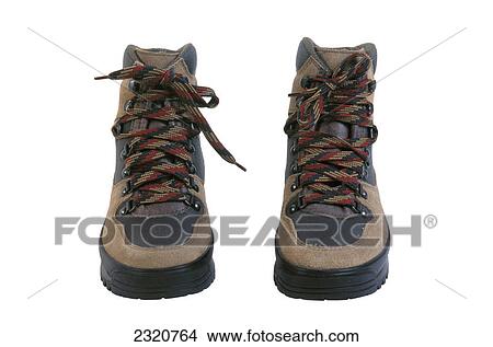 Picture - Hiking Boots On A White Background. Fotosearch