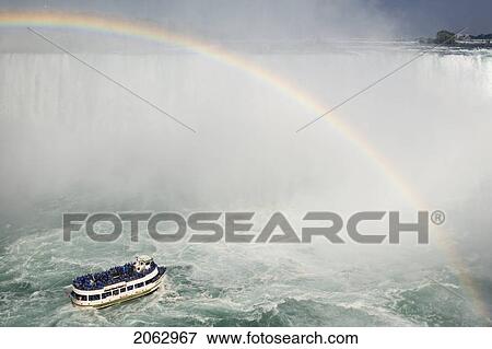Stock Photo - Horseshoe Falls And The American Falls And The Maid Of The Mist At Niagara Falls, Ontario, Canada. Fotosearch
