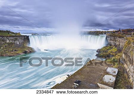 Stock Photo - Horseshoe Falls; Niagara Falls, Ontario, Canada. Fotosearch