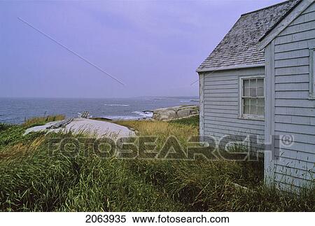 Stock Photography - House Near Peggy's Cove, Nova Scotia Canada. Fotosearch