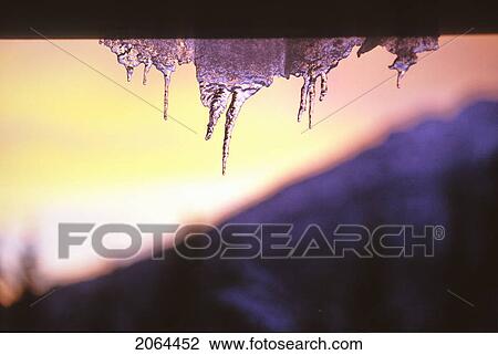 Icicles Catch The Last Sun On A Winter Day View Large Photo Image Stock Image - Icicles Catch The Last Sun On A Winter Day. Fotosearch
