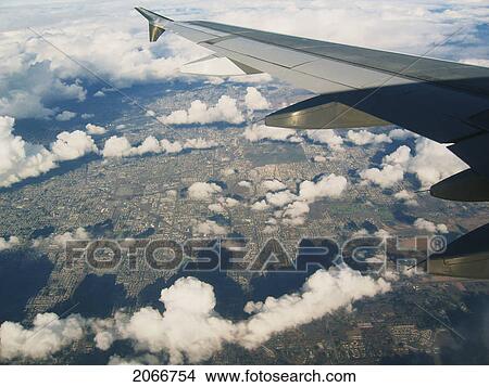 Picture - Image Of Vancouver In Winter Taken From Airplane. Fotosearch