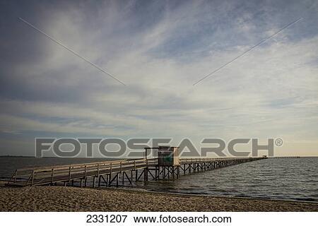Stock Photo - Laranjal pier in lagoa dos patos; Pelotas rio grande do sul brazil. Fotosearch
