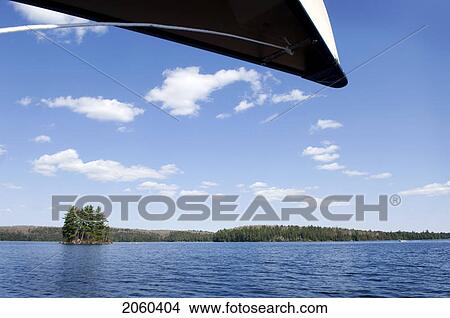 Looking Out On The Lake, With A Canoe Over Head, Algonquin Park, Ontario View Large Photo Image Picture - Looking Out On The Lake, With A Canoe Over Head, Algonquin Park, Ontario. Fotosearch